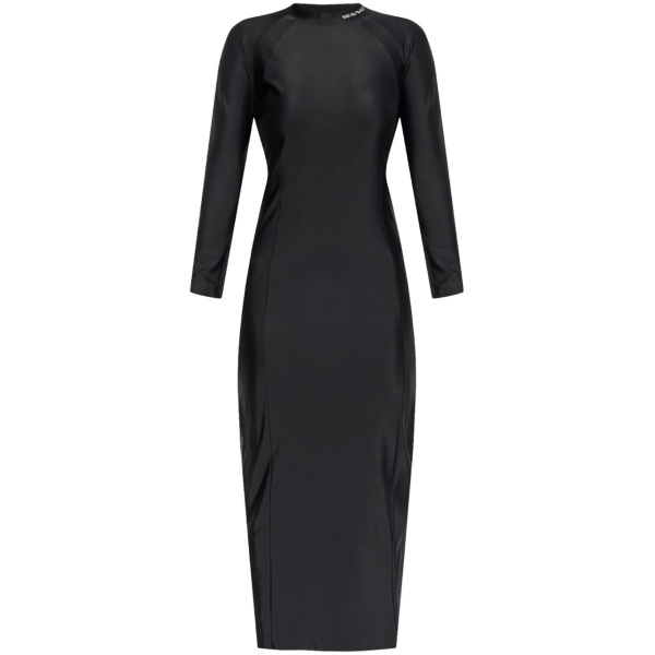 logo-print midi dress