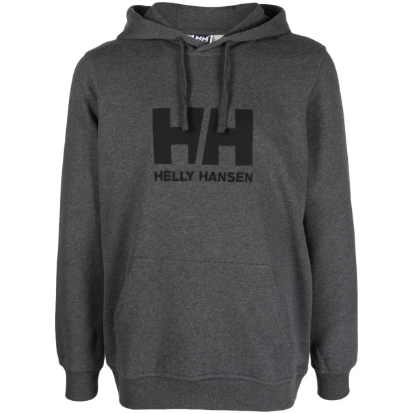 logo-print organic-cotton hoodie