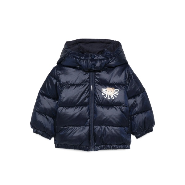 logo-print padded jacket