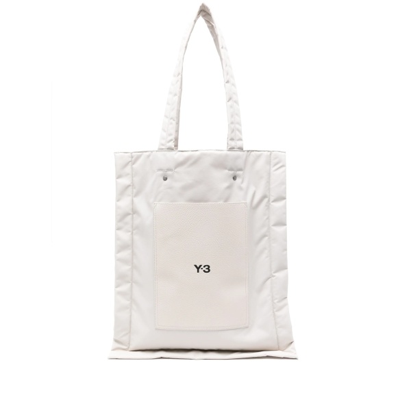 logo-print padded tote bag