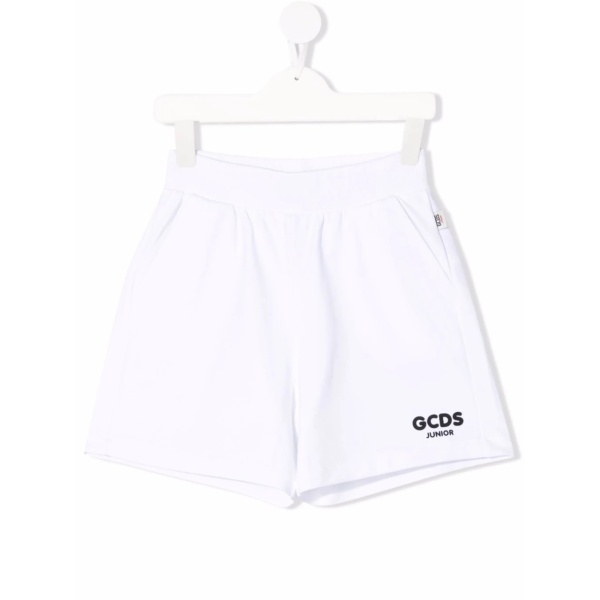 logo-print track shorts