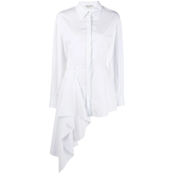 long-sleeve asymmetric shirt
