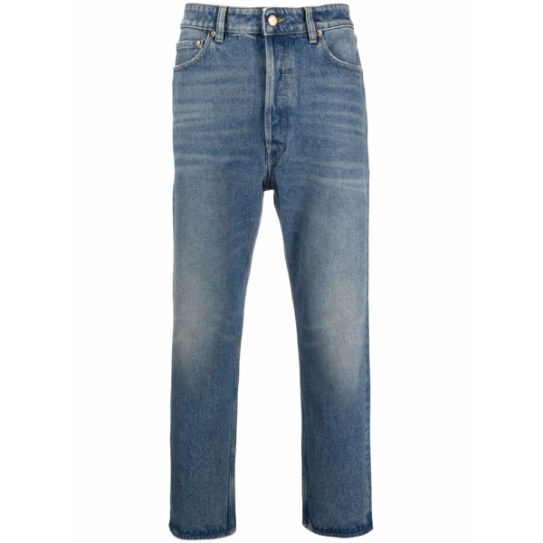 low-rise straight-leg jeans