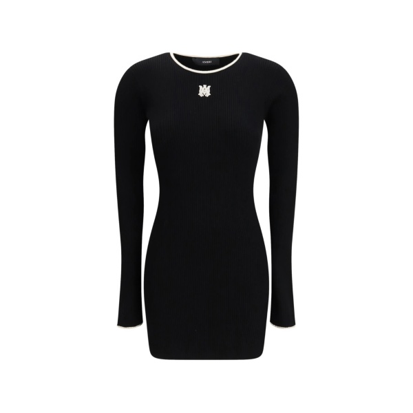 MA logo-embroidery mini dress