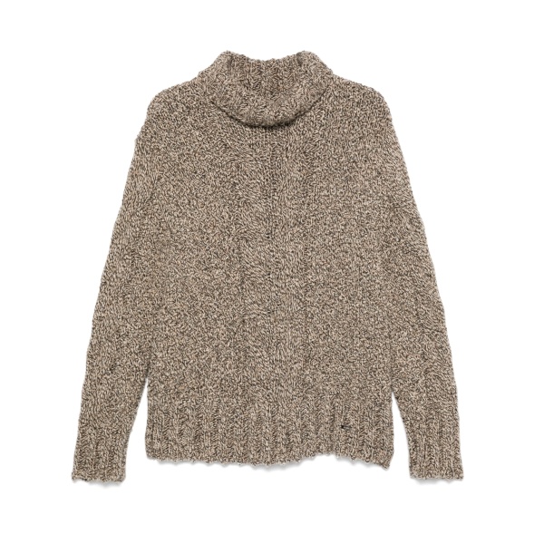 marl-knit sweater