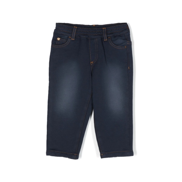 Medusa Head plaque mid-rise straight-leg jeans