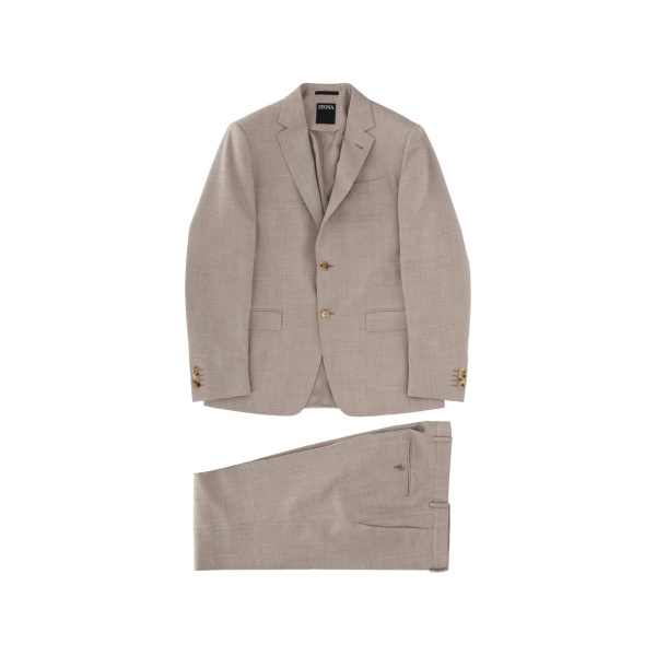 mélange-effect suit