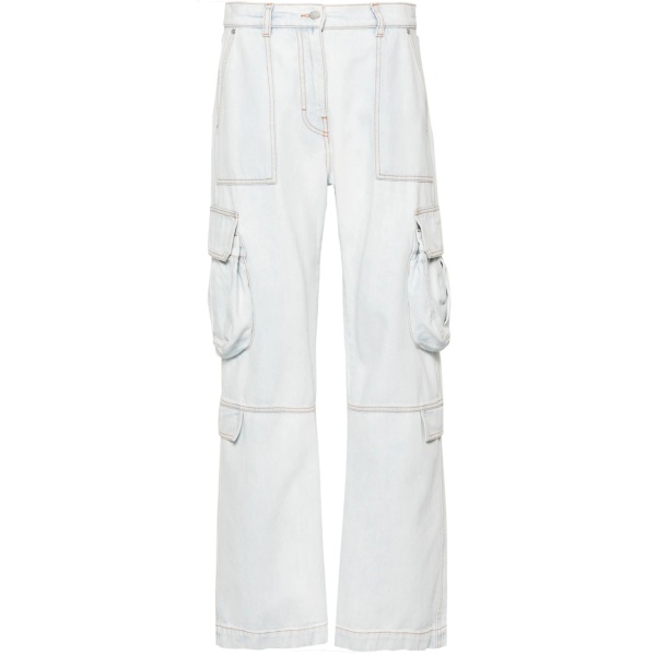mid-rise straight-leg jeans