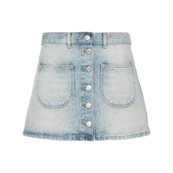 mini denim skirt