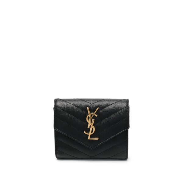 Monogram compact tri-fold wallet