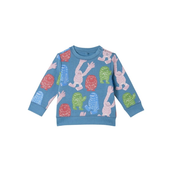 monster print sweater
