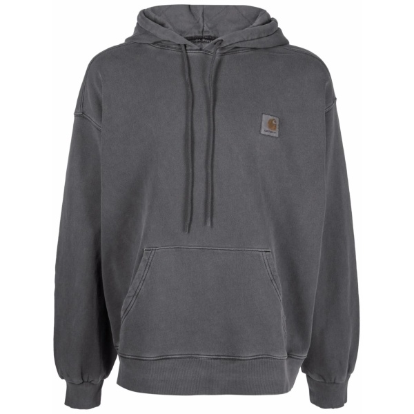 Nelson logo-patch cotton hoodie