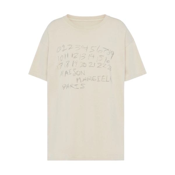 numbers-print round-neck T-shirt