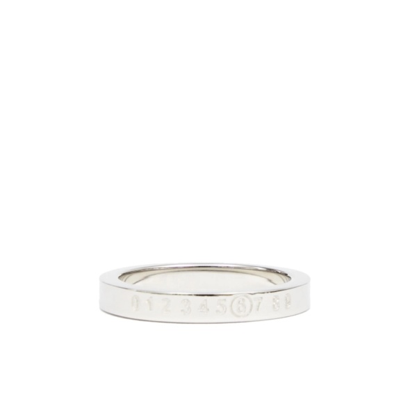 Numeric engraved polished ring