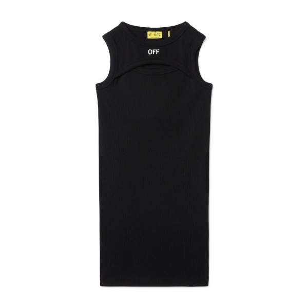 Off-stamp ribbed dress
