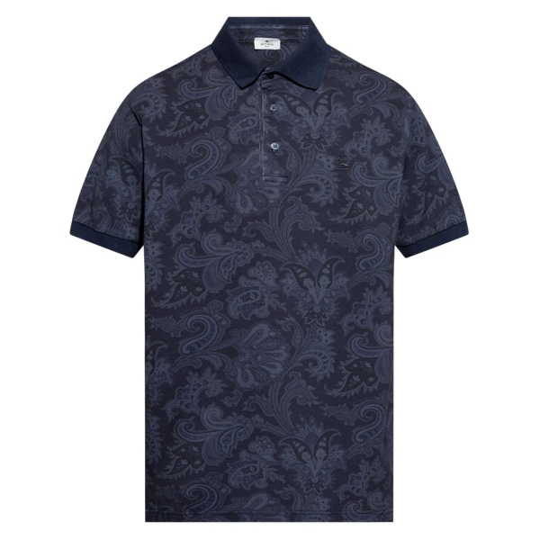 paisley-print polo shirt