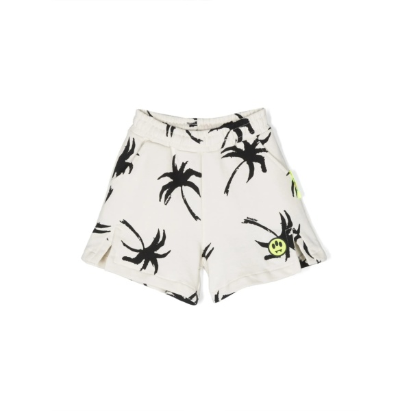 palm-tree print cotton short