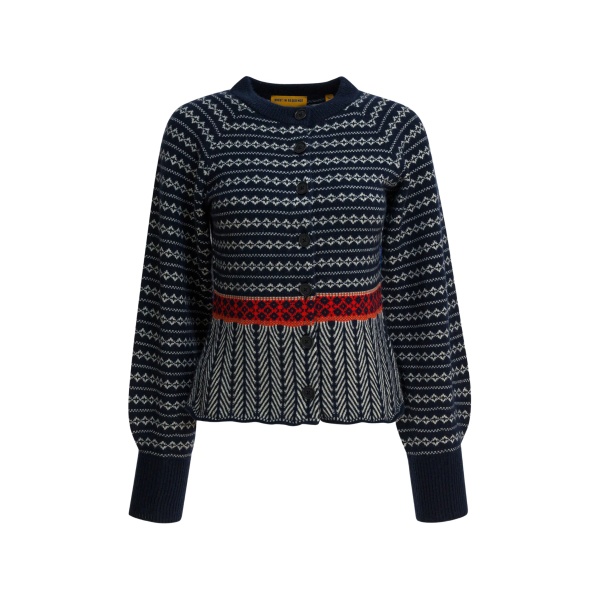 patterned buttoned cardigan
