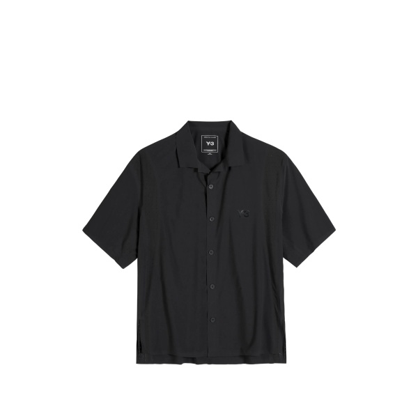 perforated-detail short-sleeve shirt