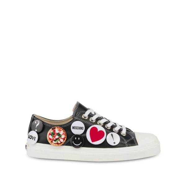 pin-embellished sneakers