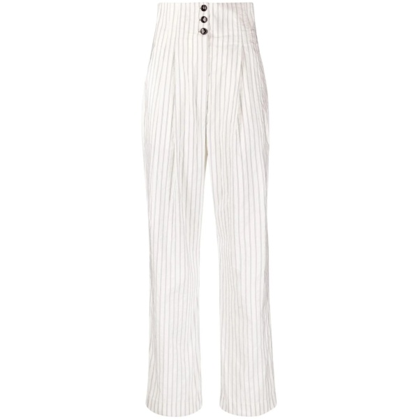 pinstripe-print trousers