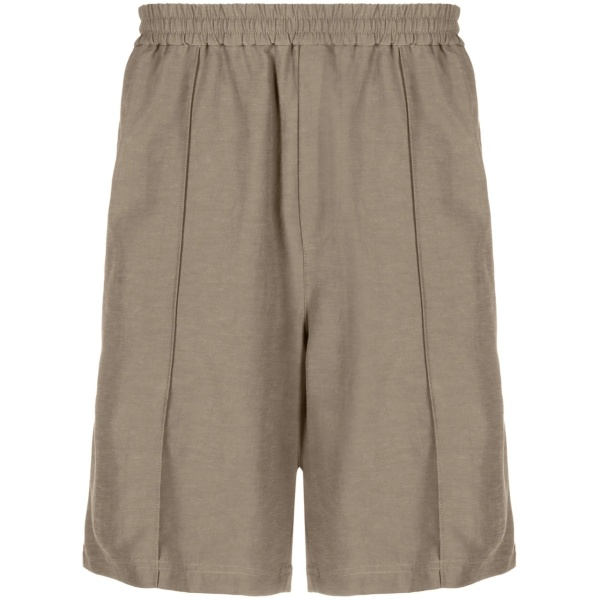 pintucked elasticated bermuda shorts