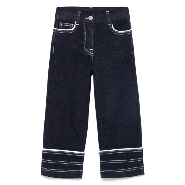 piped-trim jeans