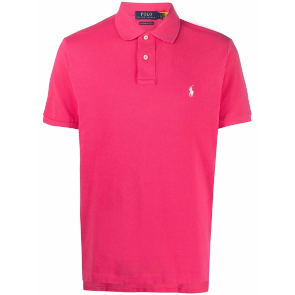 piqué embroidered polo shirt
