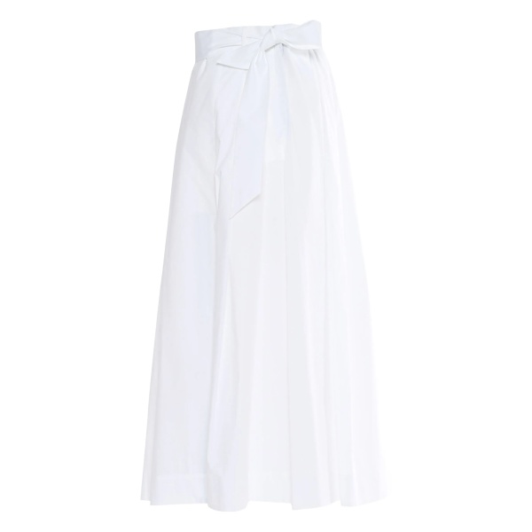 pleated bow-detail skirt