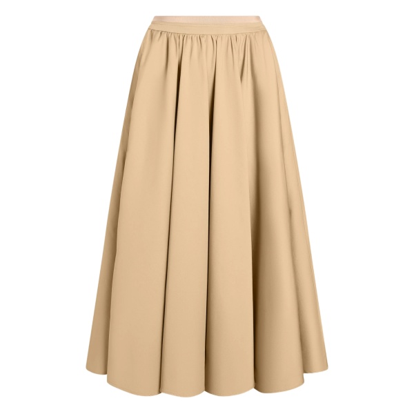pleated maxi A-line skirt