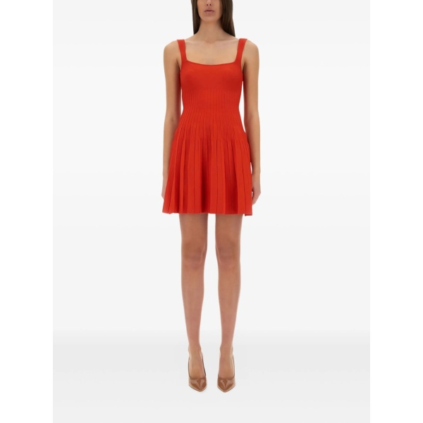 pleated mini dress