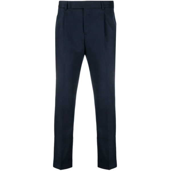 pleated tailored-cut trousers
