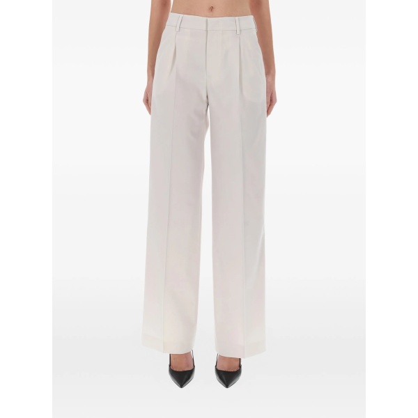pleated wide leg trousers