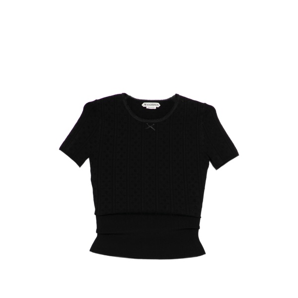 pointelle bow top