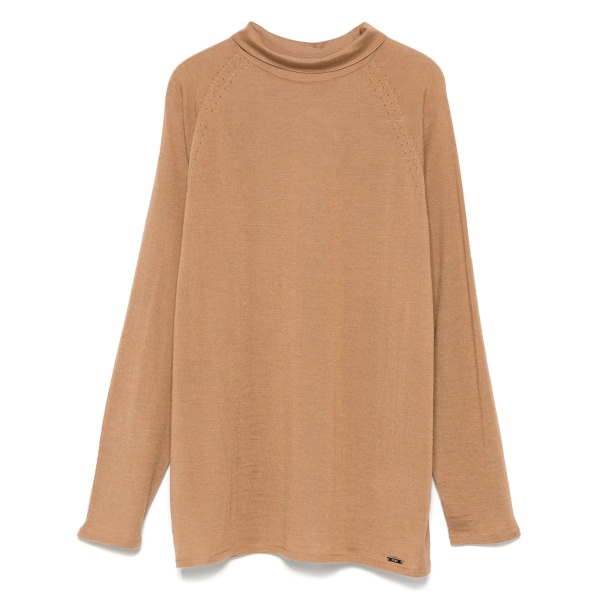 pointelle-trim sweater