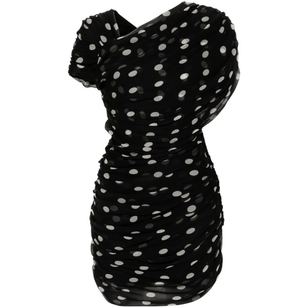 polka-dot mini dress