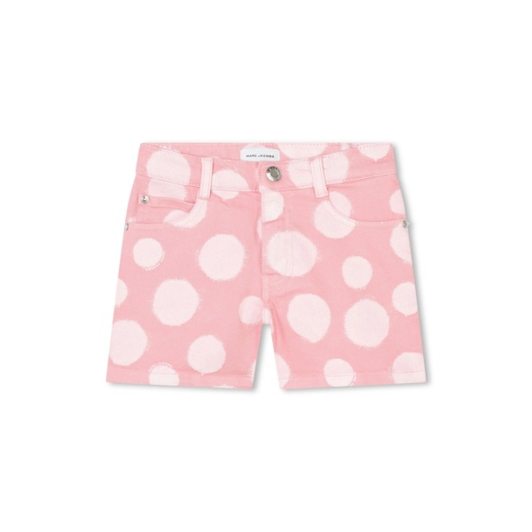 polka-dot print cotton-blend shorts
