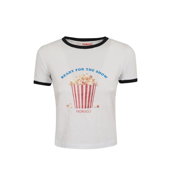 popcorn-print T-shirt