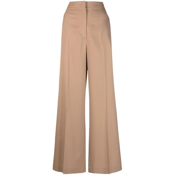 pressed-crease wide-leg trousers