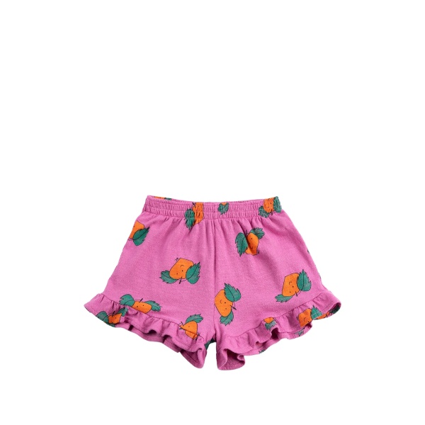 print-detail ruffled shorts