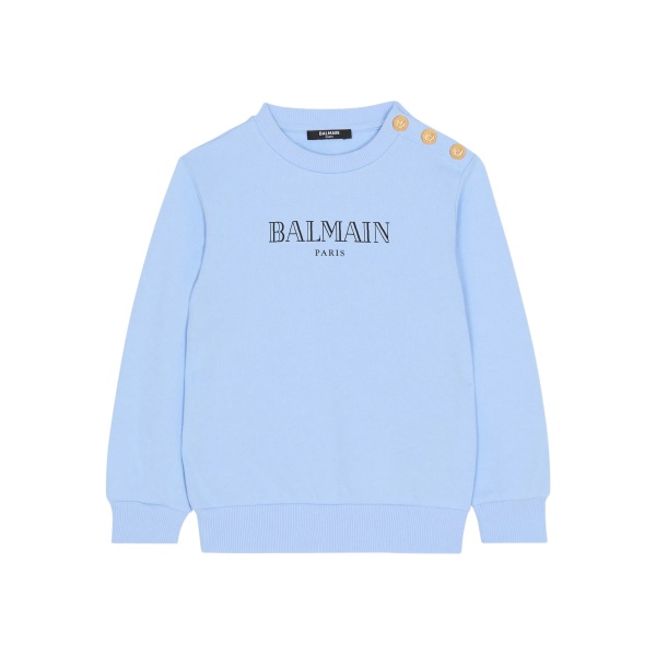 printed buttoned sweatshirt