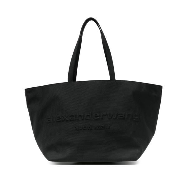 Punch logo-embossed tote bag