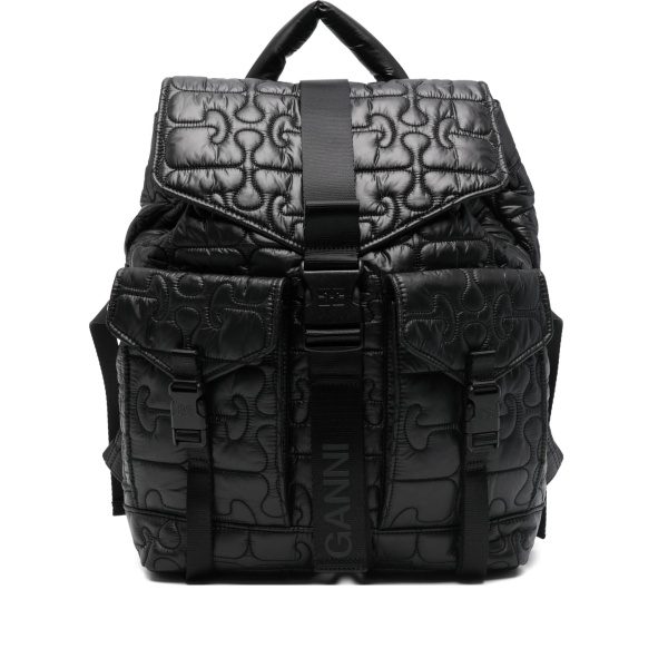 quilted buckle backpack