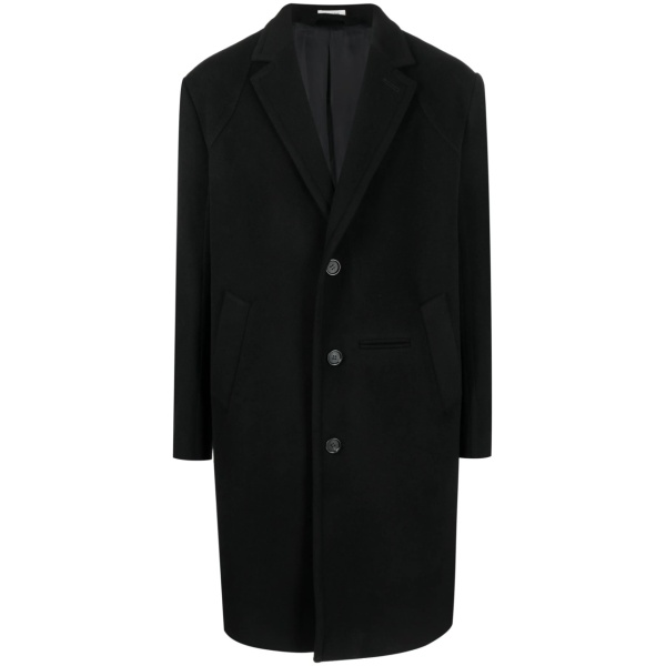 raglan sleeves wool-blend coat