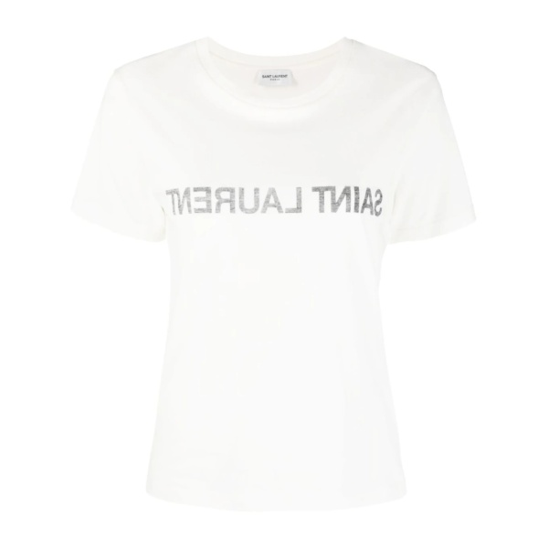 Reverse logo-print T-shirt