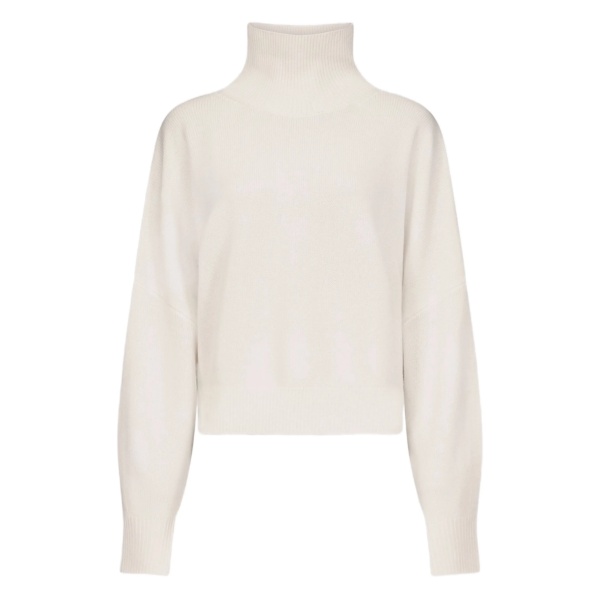 ribbed-collar cashmere sweater