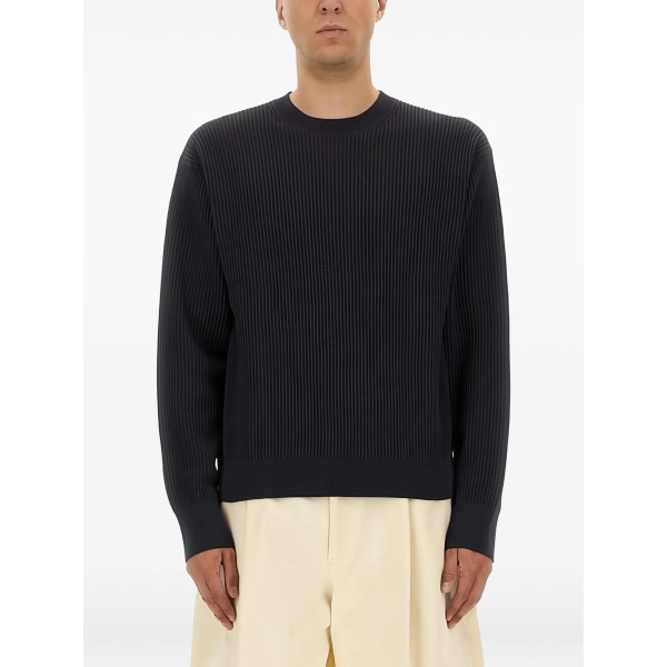 ribbed crewneck sweater