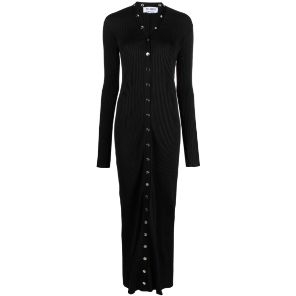 ribbed-knit cardigan dress