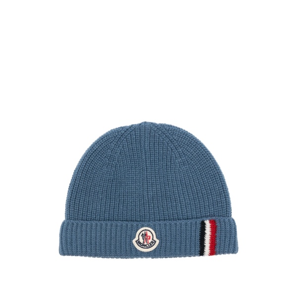 ribbed logo beanie hat
