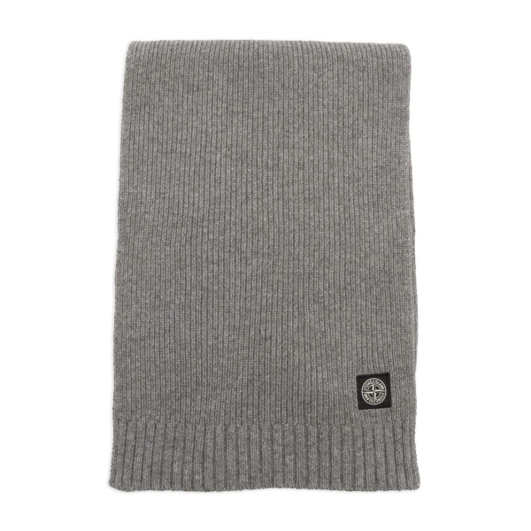 ribbed logo-detail scarf